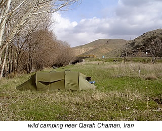 wild camping near qarah chaman in Iran